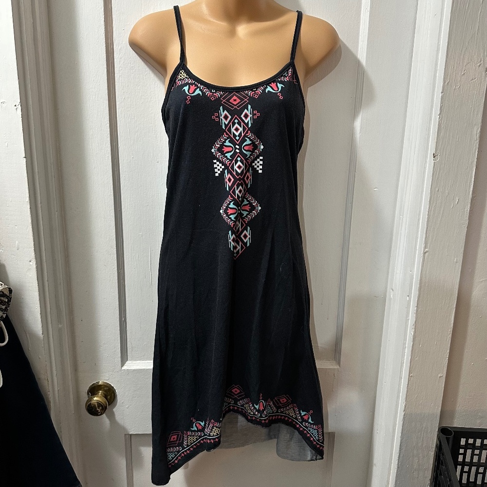 Unbranded‎ Black Aztec Print Tank Dress in S